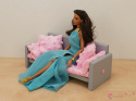 Sofa dla lalek barbie z serduszkiem