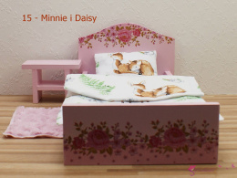 Pojedyncze łóżko z szafką nocną dla lalek różne wzory