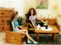 Fotel dla lalek barbie "Kwiat paproci"