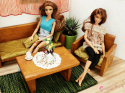 Sofa dla lalek barbie "Kwiat paproci"