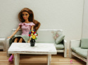 Stoliczek dla lalek barbie "Bukiet róż"