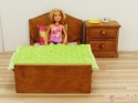 Pojedyncze łóżko dla lalki "Kwiat Paproci"