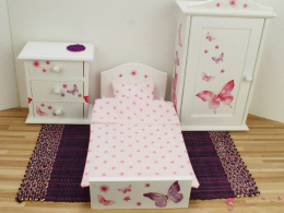 Pościel na pojedyncze łóżko - w różowe gwiazdki