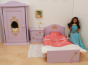Pojedyncze łóżko dla lalki dla księżniczki