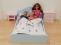 Podwójne łóżko dla lalek barbie