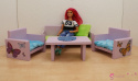 Fotel dla lalek barbie "Kolorowe motyle"