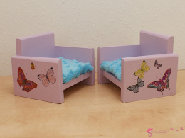 Fotel dla lalek barbie "Kolorowe motyle"