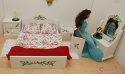 Podwójne łóżko dla lalek - Dzika Róża