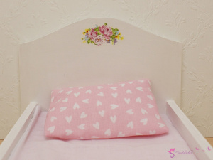 Podwójne łóżko dla lalek - Kolorowy bukiet
