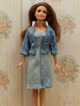 Kurteczka i sukienka dla lalki barbie