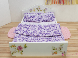 Pościel na podwójne łóżko - fioletowa łąka