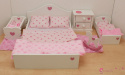 Pościel na podwójne łóżko - różowe gwiazdki
