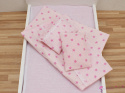 Pościel na podwójne łóżko - różowe gwiazdki