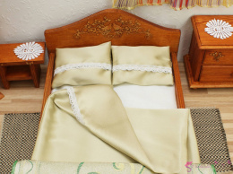Pościel na podwójne łóżko - w kolorze złota