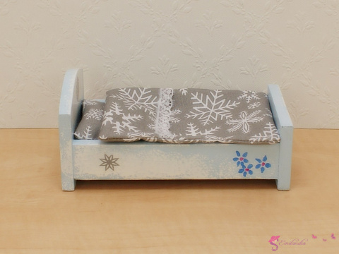Pościel do kołyski lub małego łóżeczka - szara w śnieżynki