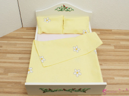 Pościel na podwójne łóżko - w kwiatki