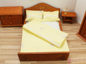 Pościel na podwójne łóżko - żółta w kwiatki