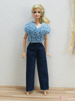 Sweterek i spodnie dla lalki barbie