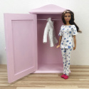 Różowy Ogródek - drewniane mebelki dla lalek barbie