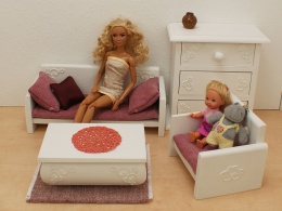 Fantazyjne Esy Floresy - kolorowe szafy, komódki, foteliki - mebelki do domku dla lalek