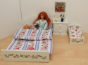 Różany Ogród - drewniane mebelki dla lalek barbie
