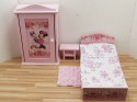 Różowy Ogródek - drewniane mebelki dla lalek barbie