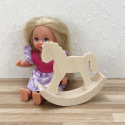 Srebrne Różyczki - drewniane mebelki dla lalek barbie