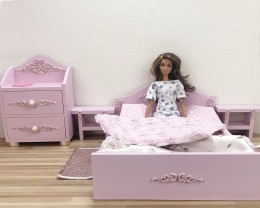 Zaczarowany Pokój Księżniczki - drewniane mebelki dla lalek barbie