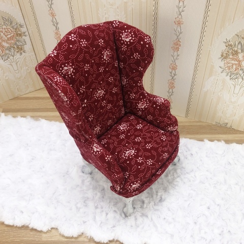 miniaturowy fotelik do domku dla lalek w skali 1:6