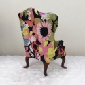 Kolorowy fotel / sofa do domku dla lalek w skali 1:6 Kolorowy fotel / sofa do domku dla lalek w skali 1:6