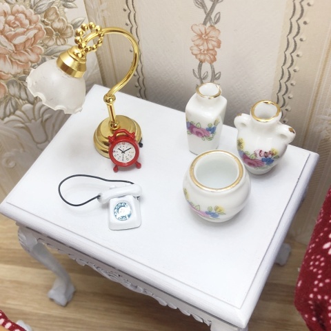 Miniaturowy budzik do domku dla lalek w skali 1:6, 1:12