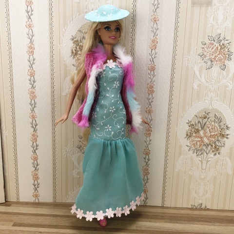 Błękitny Zestaw dla Lalki Barbie (4 elementy)