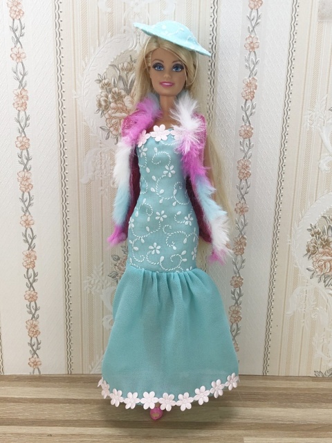 Błękitny Zestaw dla Lalki Barbie (4 elementy)