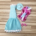 Błękitny Zestaw dla Lalki Barbie (4 elementy)