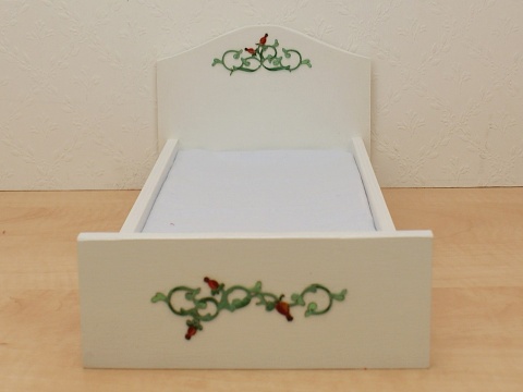 Łóżeczka dla lalek ozdobione różyczkami - Magiczne Różyczki, Dzika Róża, Różany Ogród