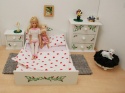 Łóżeczka dla lalek ozdobione różyczkami - Magiczne Różyczki, Dzika Róża, Różany Ogród