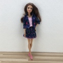 Jeansowy, wiosenny komplet dla lalki barbie - 4 części