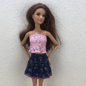 Jeansowy, wiosenny komplet dla lalki barbie - 4 części