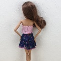 Jeansowy, wiosenny komplet dla lalki barbie - 4 części