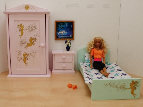 Kolorowe Ornamenty - łóżeczka dla lalek podwójne, pojedyncze, małe i malutkie