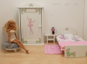 Kolorowy Zakątek - drewniane szafy dla lalek z lusterkiem w środku