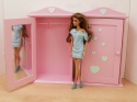 Kolorowy Zakątek - drewniane szafy dla lalek z lusterkiem w środku