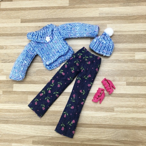 Zestaw ubranek na jesień dla lalki Barbie (4 elementy)