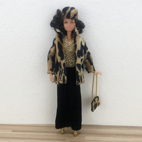Zestaw Ubranek dla Lalki Barbie – Leopard Glam (6 elementów)