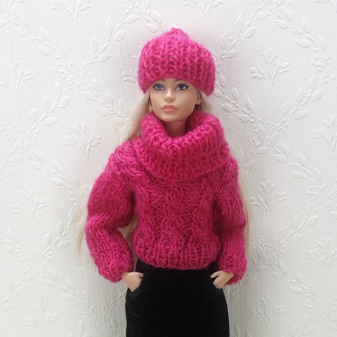 Zestaw zimowy dla lalki Barbie (5 elementów)