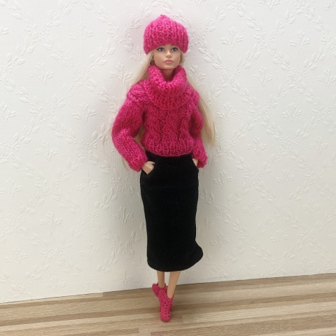 Zestaw zimowy dla lalki Barbie (5 elementów)