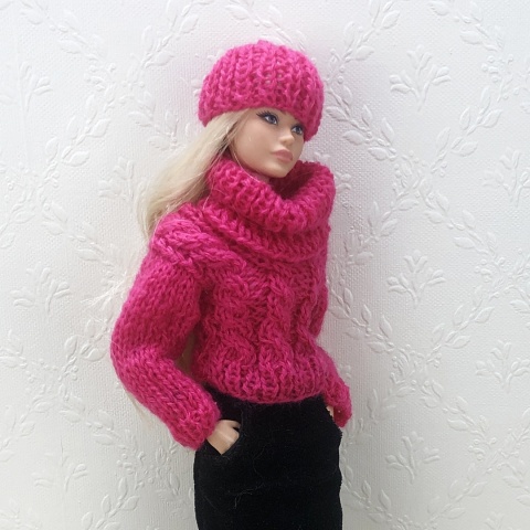 Zestaw zimowy dla lalki Barbie (5 elementów)