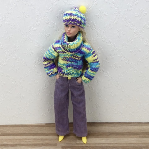 Zestaw zimowy dla lalki Barbie (5 elementów)