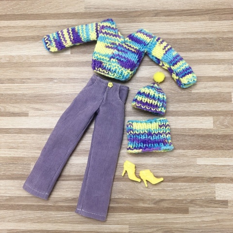 Zestaw zimowy dla lalki Barbie (5 elementów)