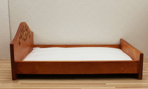 Złoty Domek - znajdz odpowiednie łóżko do sypialni lalki lub misia - Kwiat Paproci, Ptaszki, Złoty Ornament